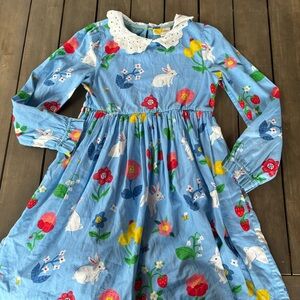 Mini Boden Broderie Collared Dress bunny dress Easter 11-12